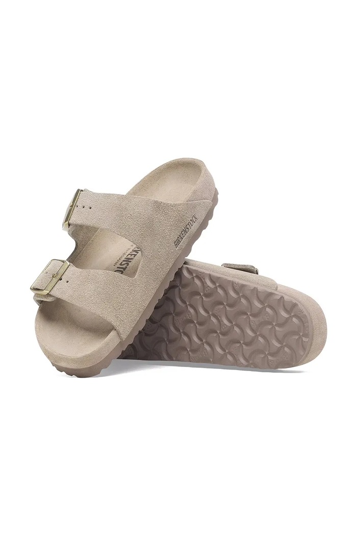 Birkenstock Arizona EXQ LEVE шльопанці жіночі замшеві бежевий 1018443