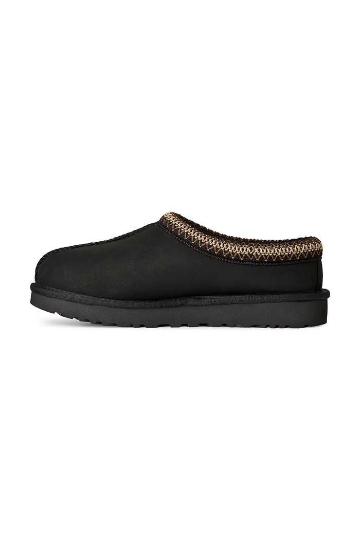 Παντόφλες γυναικείες δερμάτινες W Tasman Nubuck UGG 1184353.BLK μαύρο