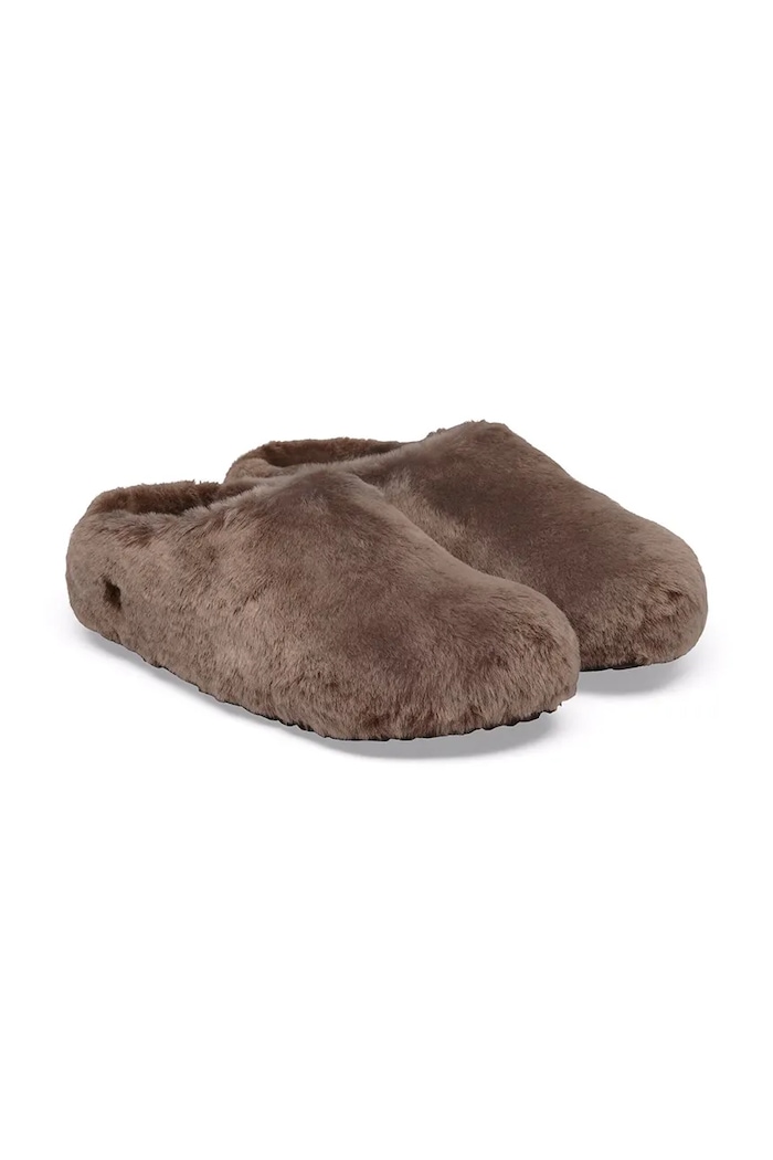 Obuwie Birkenstock Amsterdam Wrapped Shearling kapcie damskie 1032547 beżowy
