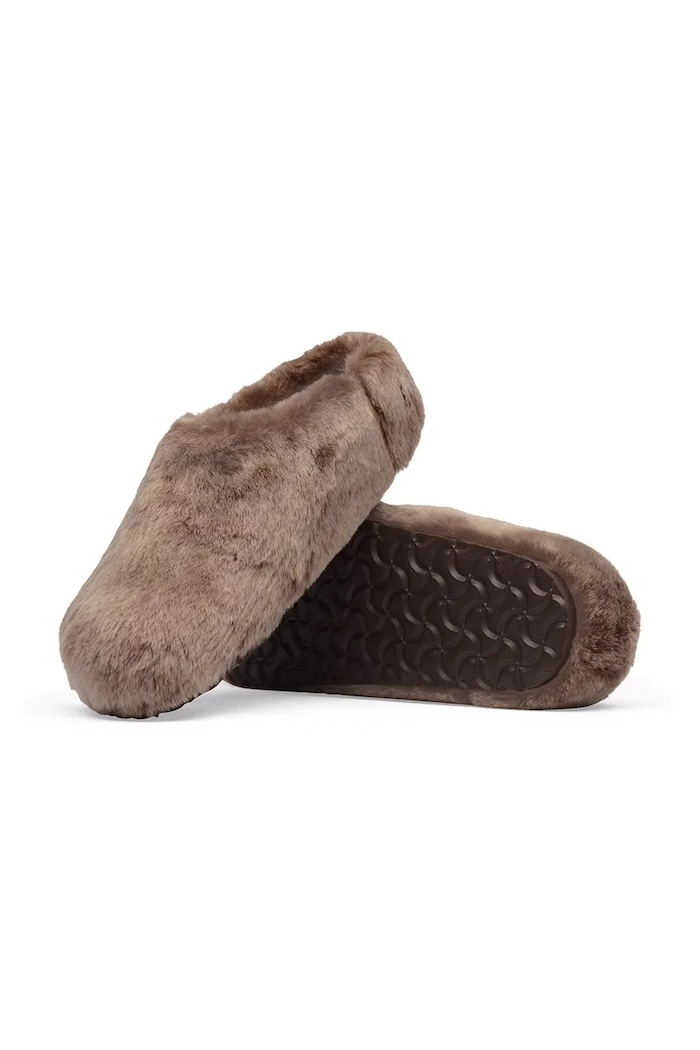 Amsterdam Wrapped Shearling kapcie damskie Birkenstock 1032547 beżowy