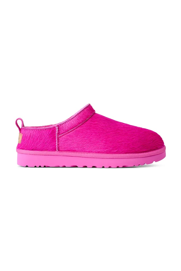 UGG Παντόφλες Γυναικείες δερμάτινες W Classic Micro Calf Hair ροζ 1180417.BHTF