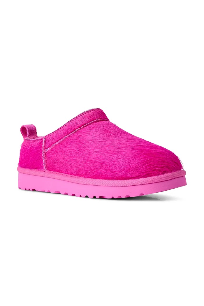 UGG Παντόφλες Γυναικείες δερμάτινες W Classic Micro Calf Hair 1180417.BHTF ροζ AW26