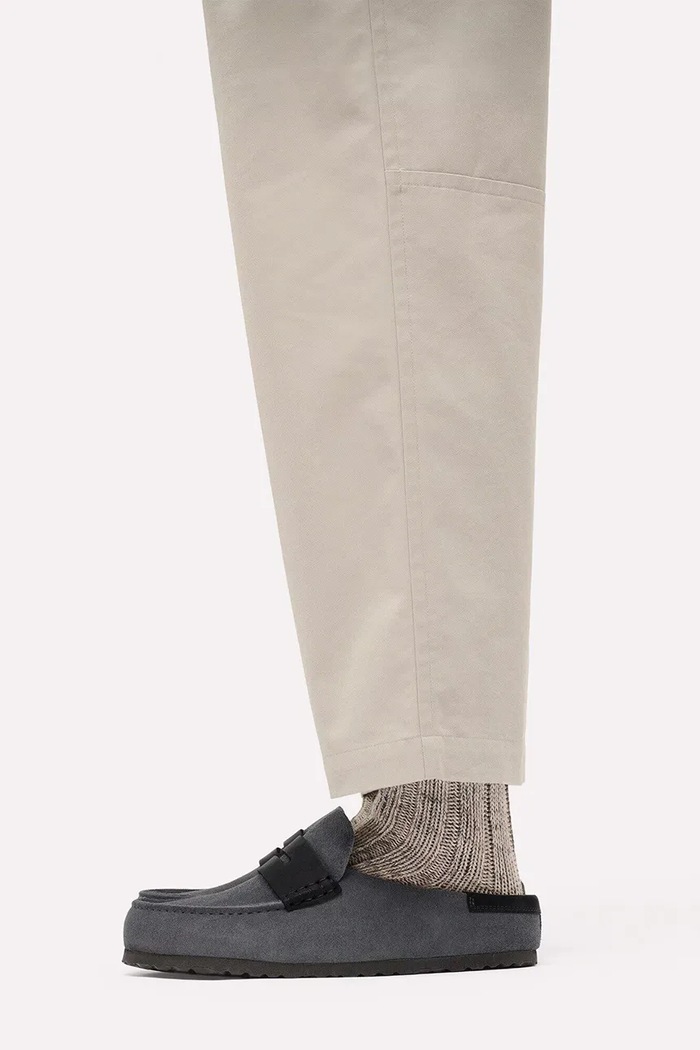 Birkenstock Naples Wrapped LEVE/LEOI klapki mules damskie zamszowe 1032437