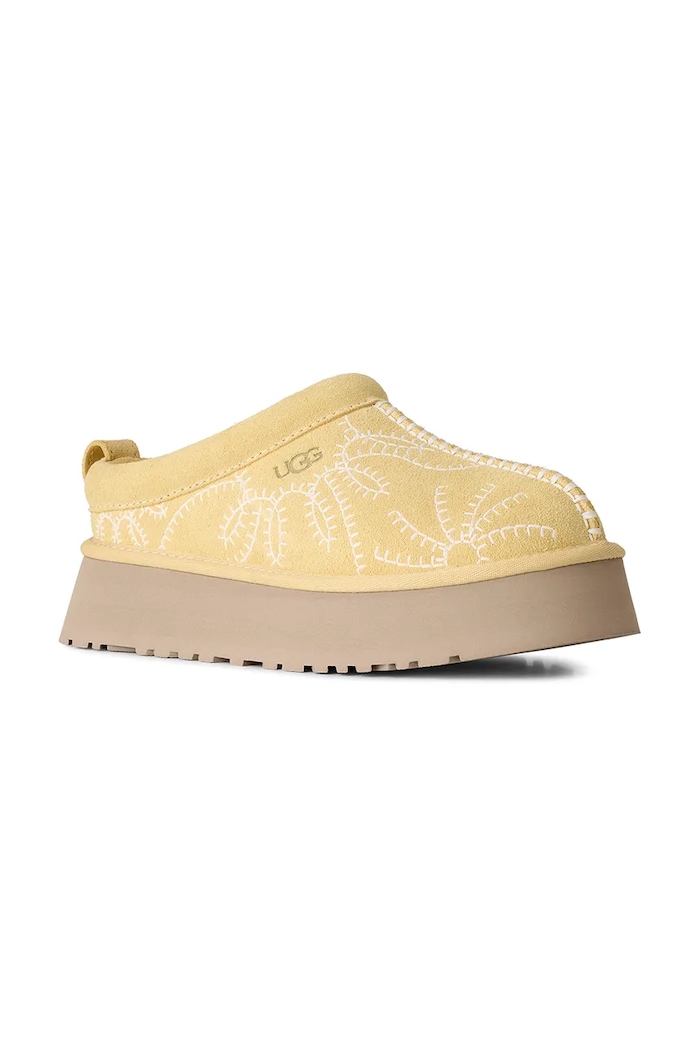 UGG Papuče dámske semišové W Tazz Botanic 1180373.MTDMS žltá AW26