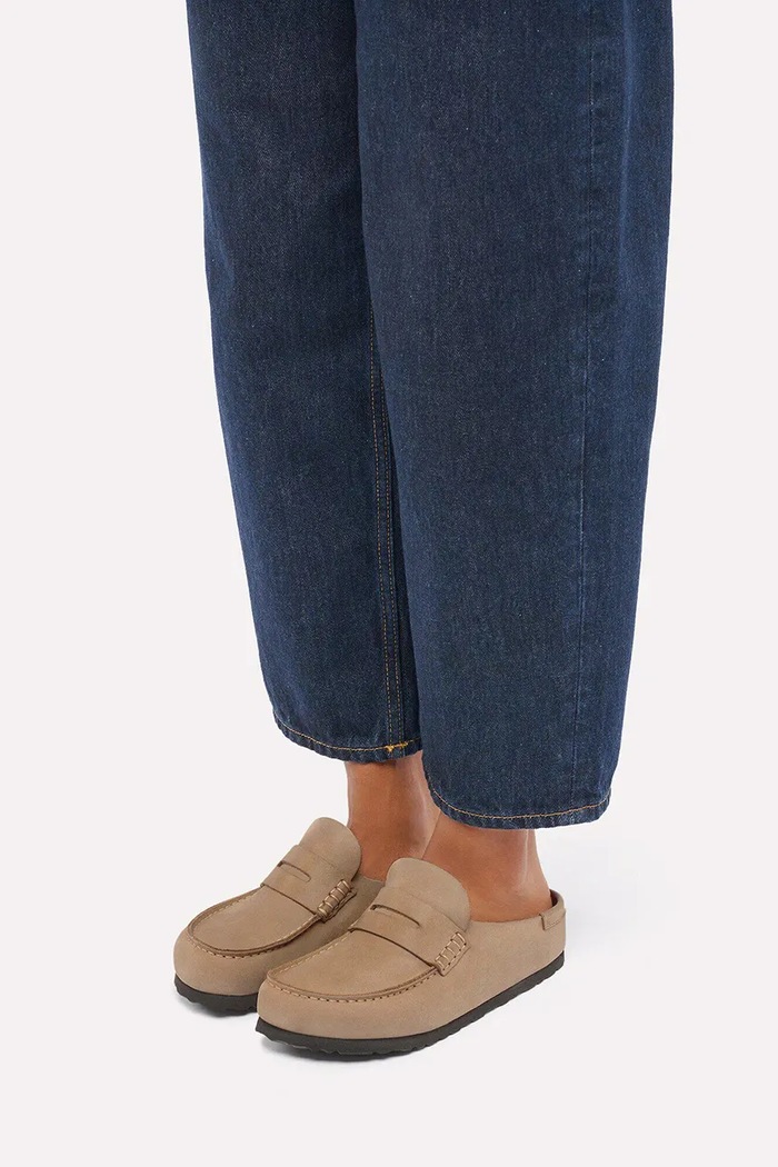 Birkenstock Naples Wrapped LEOI klapki mules damskie skórzane 1032697