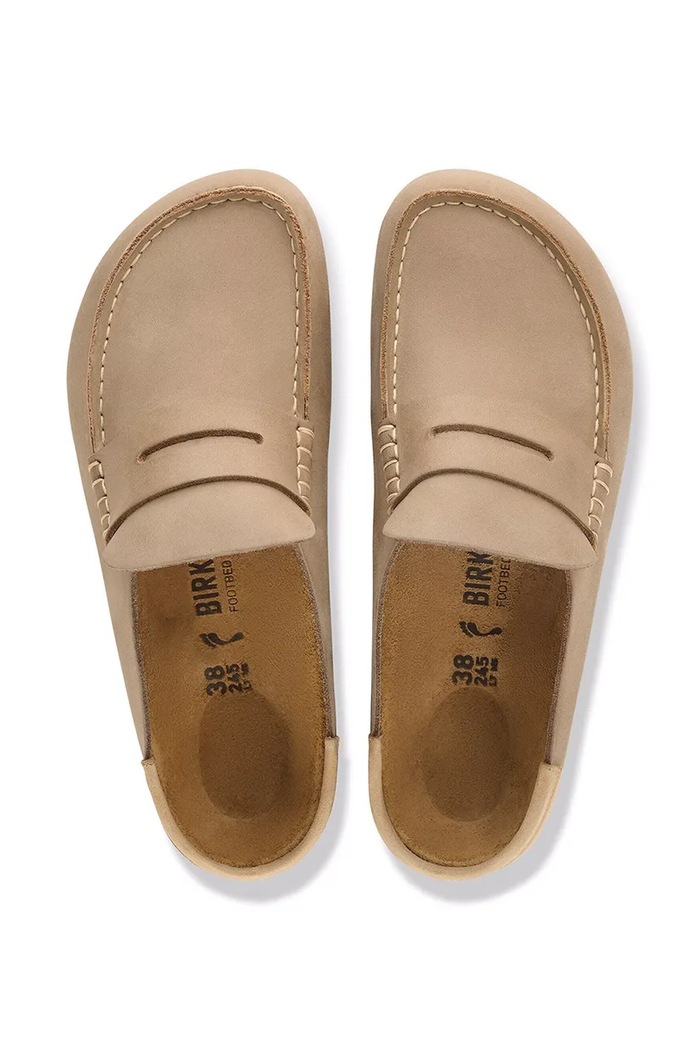 Birkenstock Naples Wrapped LEOI klapki mules damskie skórzane 1032697 brązowy