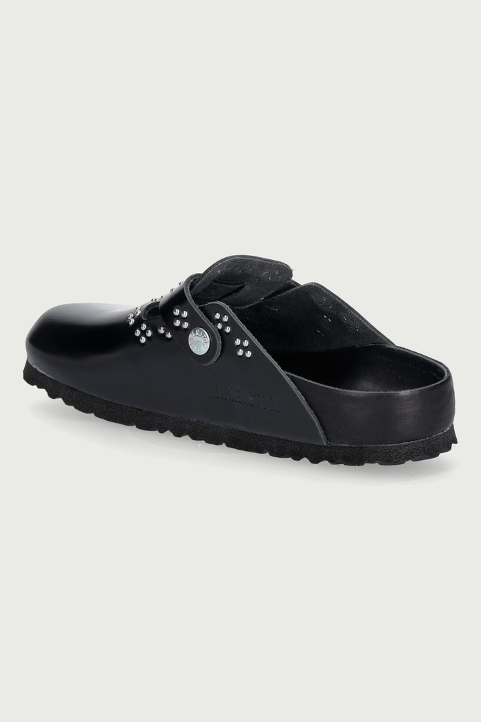 Scarpe Birkenstock Boston Rivet EXQ LENA ciabatte slide da donna in pelle 1033037 nero