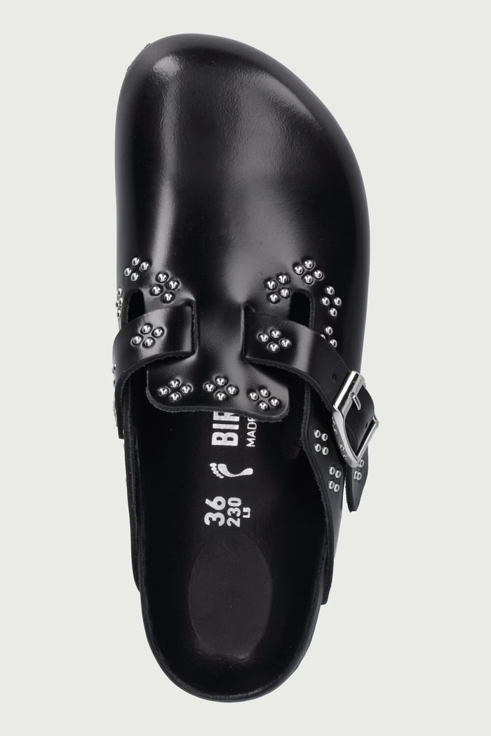 Boston Rivet EXQ LENA ciabatte slide da donna in pelle Birkenstock 1033037 nero