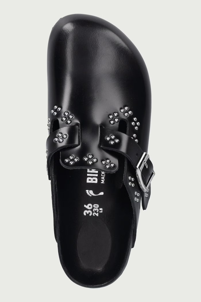 Boston Rivet EXQ LENA ciabatte slide da donna in pelle Birkenstock 1033037 nero
