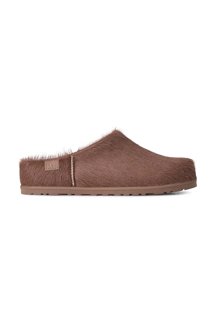 UGG Šľapky mules dámske kožené W Otzo Calf Hair Clog béžová 1180345.CRBO