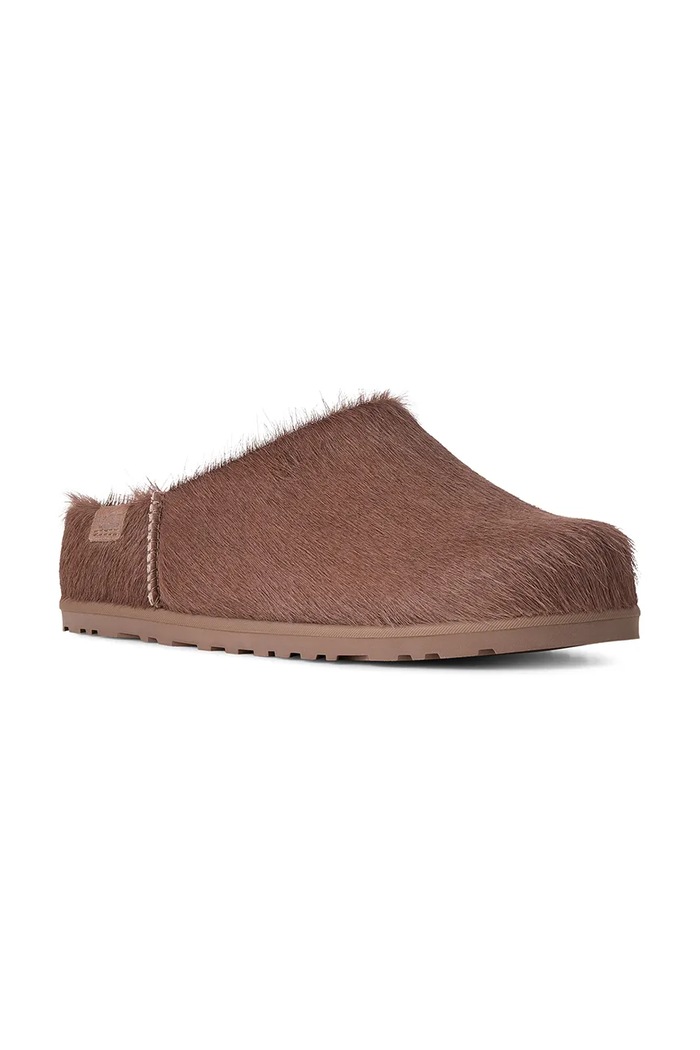 UGG Šľapky mules dámske kožené W Otzo Calf Hair Clog 1180345.CRBO béžová AW26