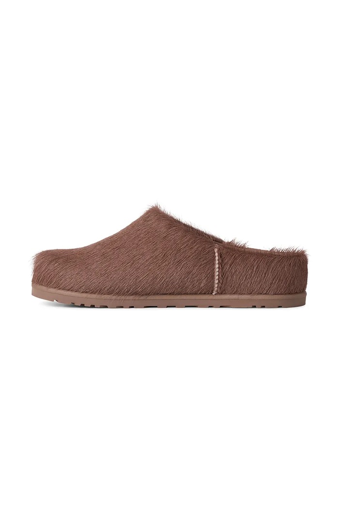 Šľapky mules dámske kožené W Otzo Calf Hair Clog UGG 1180345.CRBO béžová