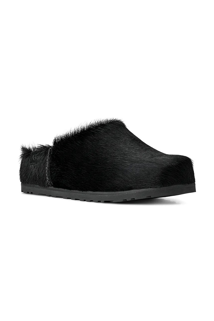 UGG Šľapky mules dámske kožené W Otzo Calf Hair Clog 1180345.BLK čierna AW26