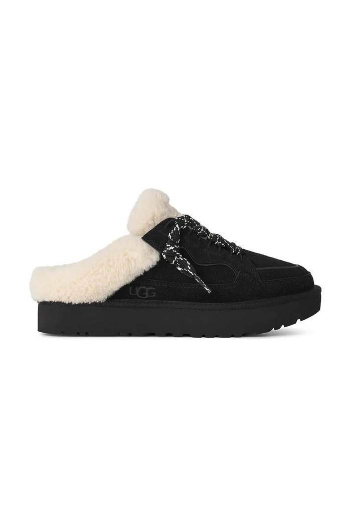 UGG Pantofle dámské semišové W Lowmel Mule černá 1180313.BLK