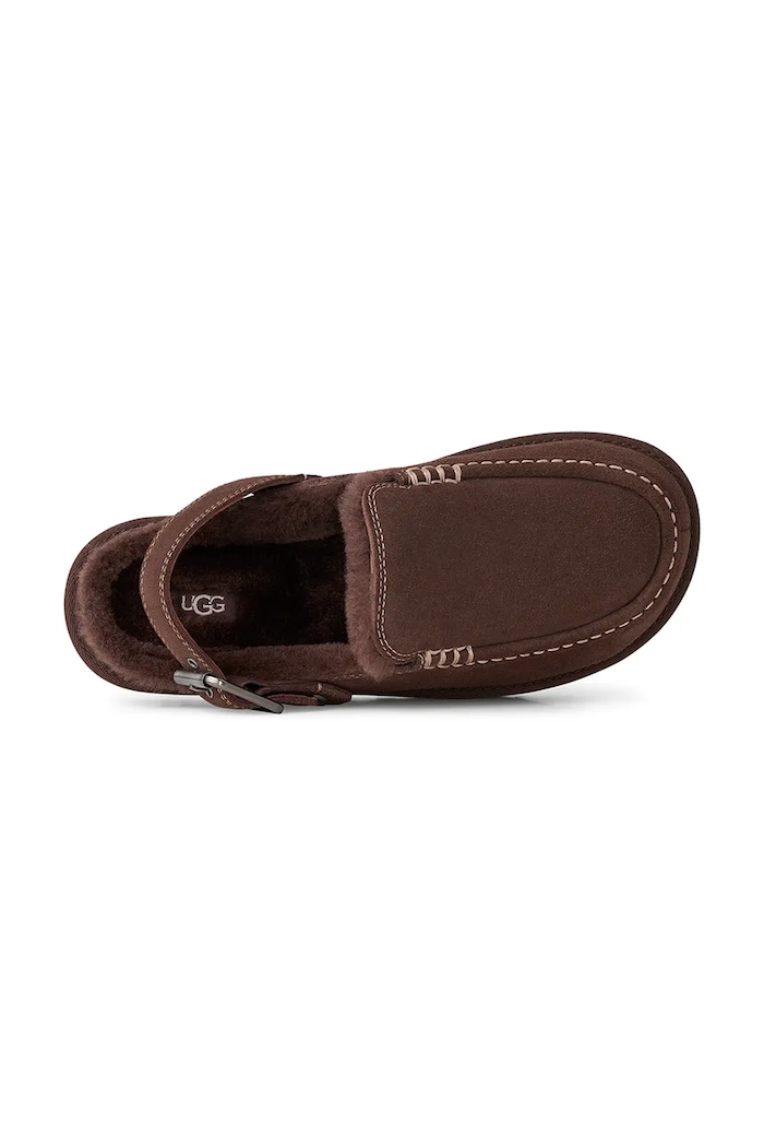 Obuwie UGG Klapki damskie zamszowe W Goldenstar Evelina Clog 1180251.BCDR brązowy