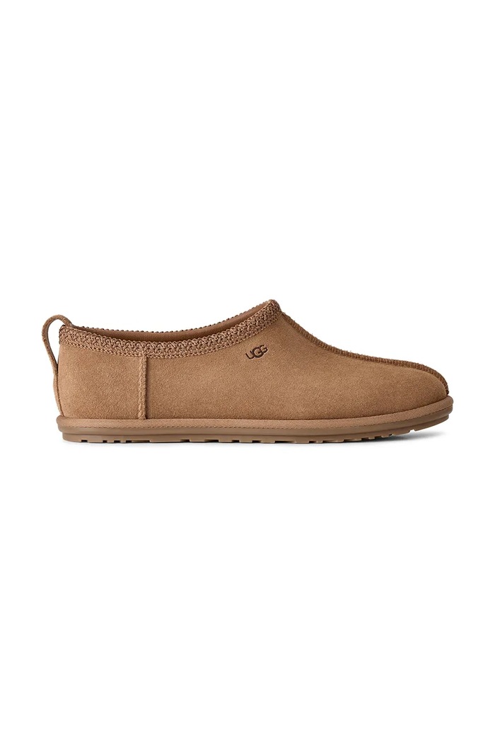 UGG Kapcie damskie zamszowe W Tasman Deconstructed brązowy 1177490.CHE