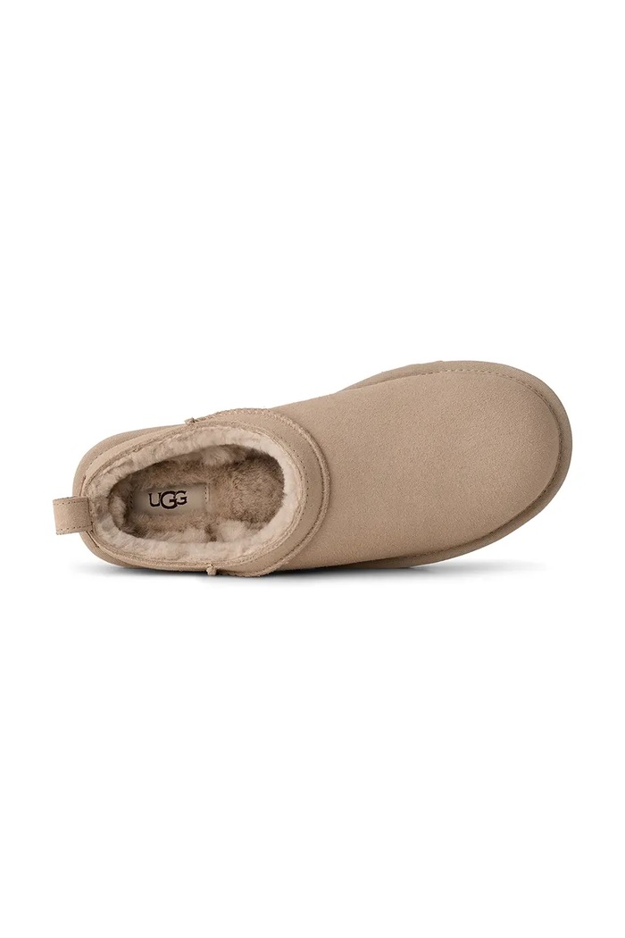 Παντόφλες Γυναικείες σουέτ W Classic Micro UGG μπεζ 1173891.MNL