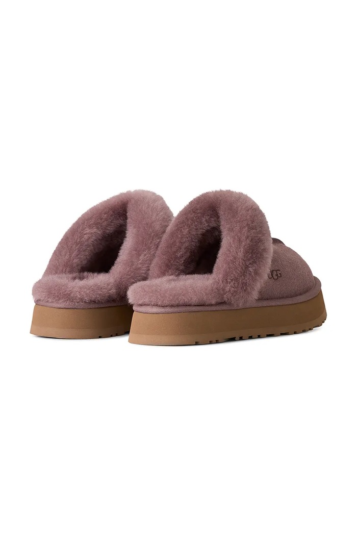 Obuwie UGG Kapcie damskie zamszowe W Disquette 1122550.PRTBL brązowy