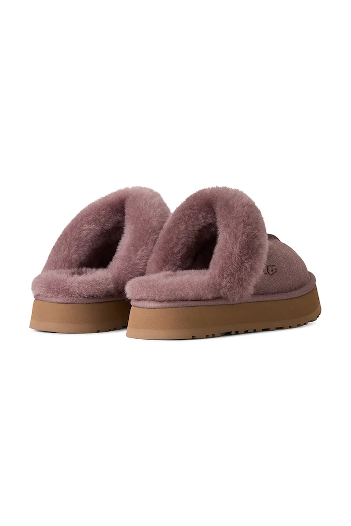 Obuwie UGG Kapcie damskie zamszowe W Disquette 1122550.PRTBL brązowy