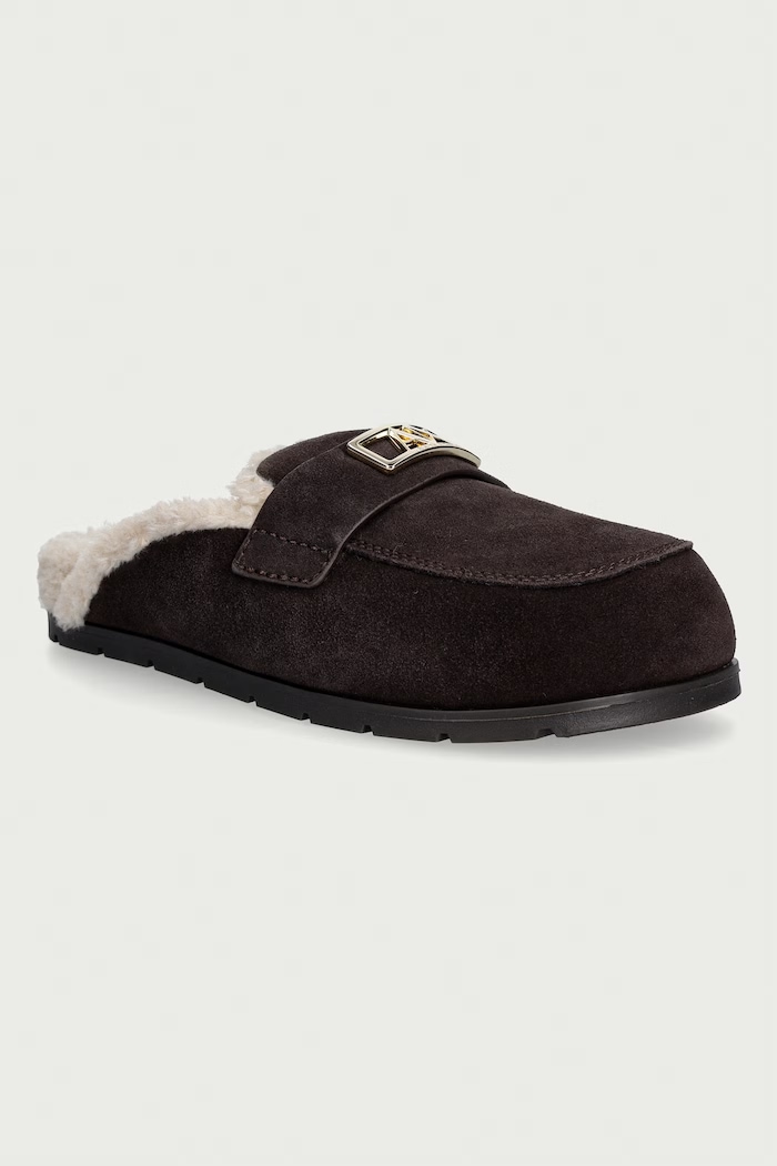 Armani Exchange natikače za žene od brušene kože smeđa XW003096.AF27450.M6444