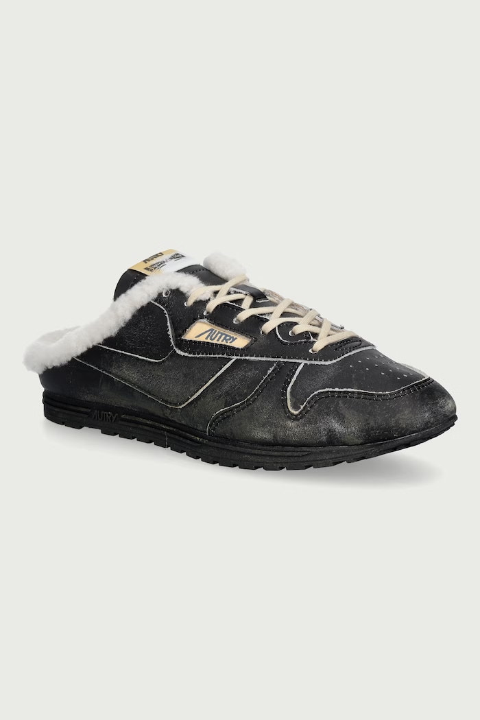 AUTRY Windspin Mule Sup Vint Women's leather mules black UVXWQX01