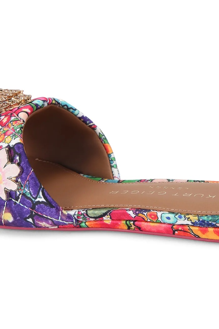 Obuwie Kurt Geiger London klapki na płaskim obcasie damskie Kensington Flat Sandal 8496119689 multicolor