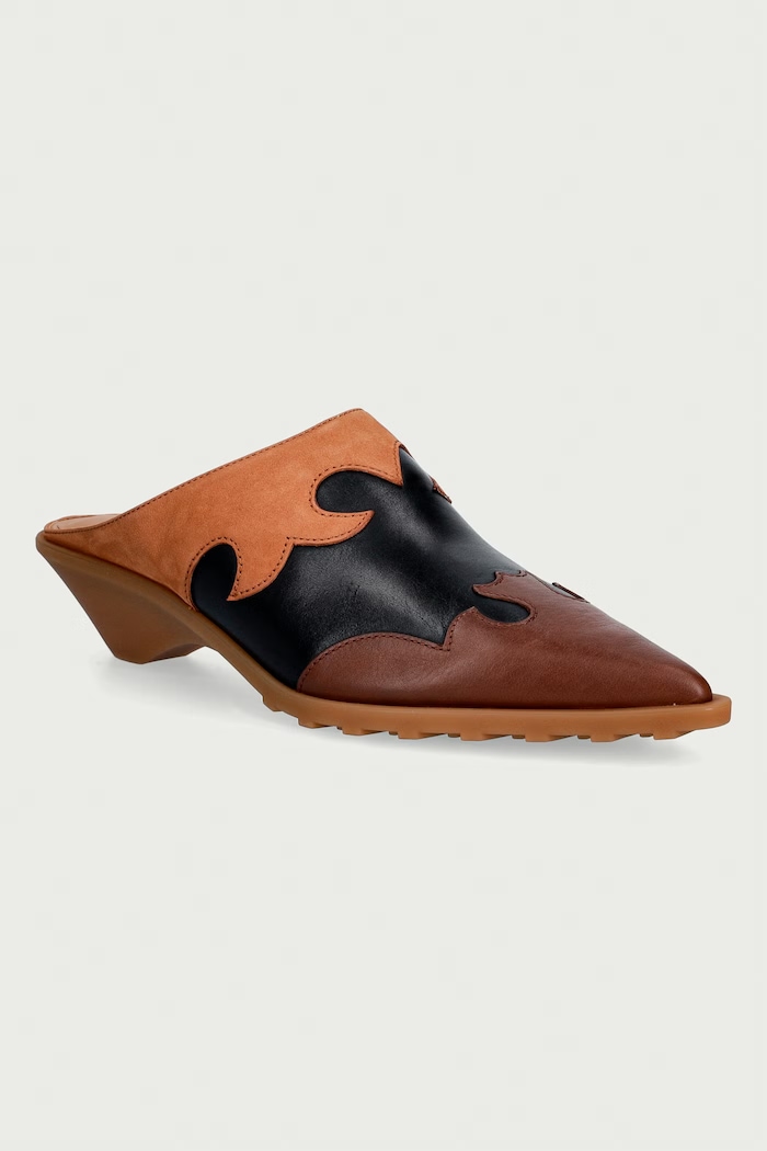 Camper шлёпанцы на танкетке для женщин кожаные Anita коричневый K201957.001