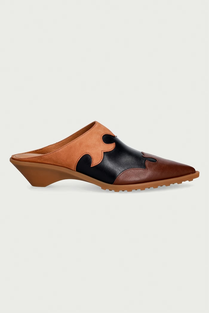 Camper шлёпанцы на танкетке для женщин кожаные Anita K201957.001 коричневый AW26