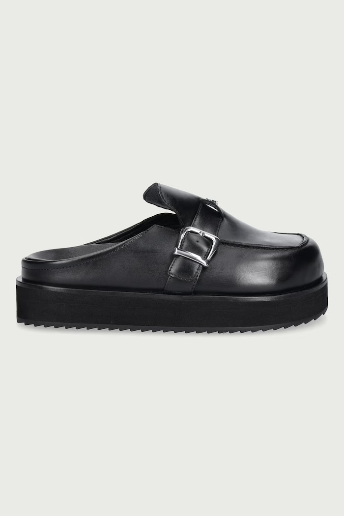 Patrizia Pepe Šľapky mules dámske kožené 8Z0041.L048.FB30 čierna AW26