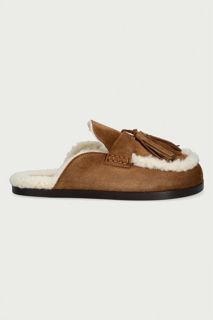 Posa Papuče dámske semišové Ranch Tassel Mule PW240.215 hnedá AW26