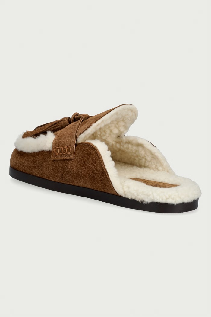 Obuv Posa Papuče dámske semišové Ranch Tassel Mule PW240.215 hnedá