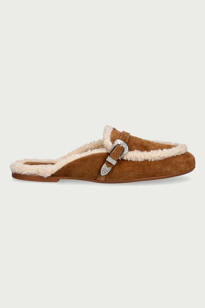 Posa σαγιονάρες mules Γυναικεία σουέτ Aspen Mule PW231.215 καφέ AW26