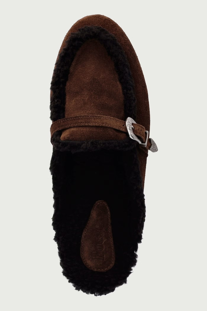 Kapcie damskie zamszowe Aspen Mule Posa PW231.201 brązowy