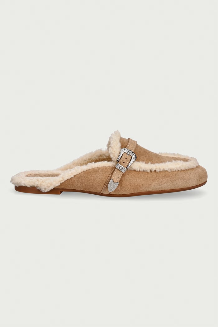 Posa σαγιονάρες mules Γυναικεία σουέτ Aspen Mule PW231.103 μπεζ AW26