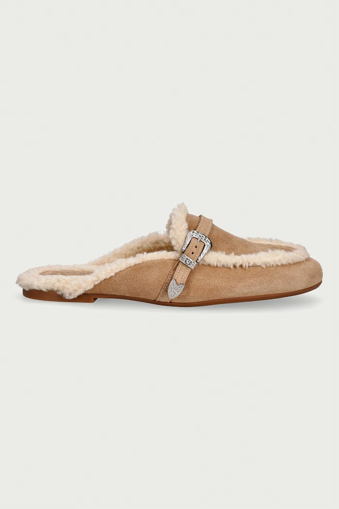 Posa σαγιονάρες mules Γυναικεία σουέτ Aspen Mule PW231.103 μπεζ AW26