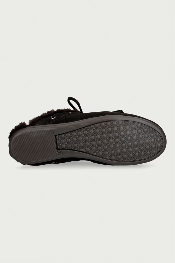 Posa ciabatte da donna in scamoscio Boat Loafer Mule PW108.220 marrone