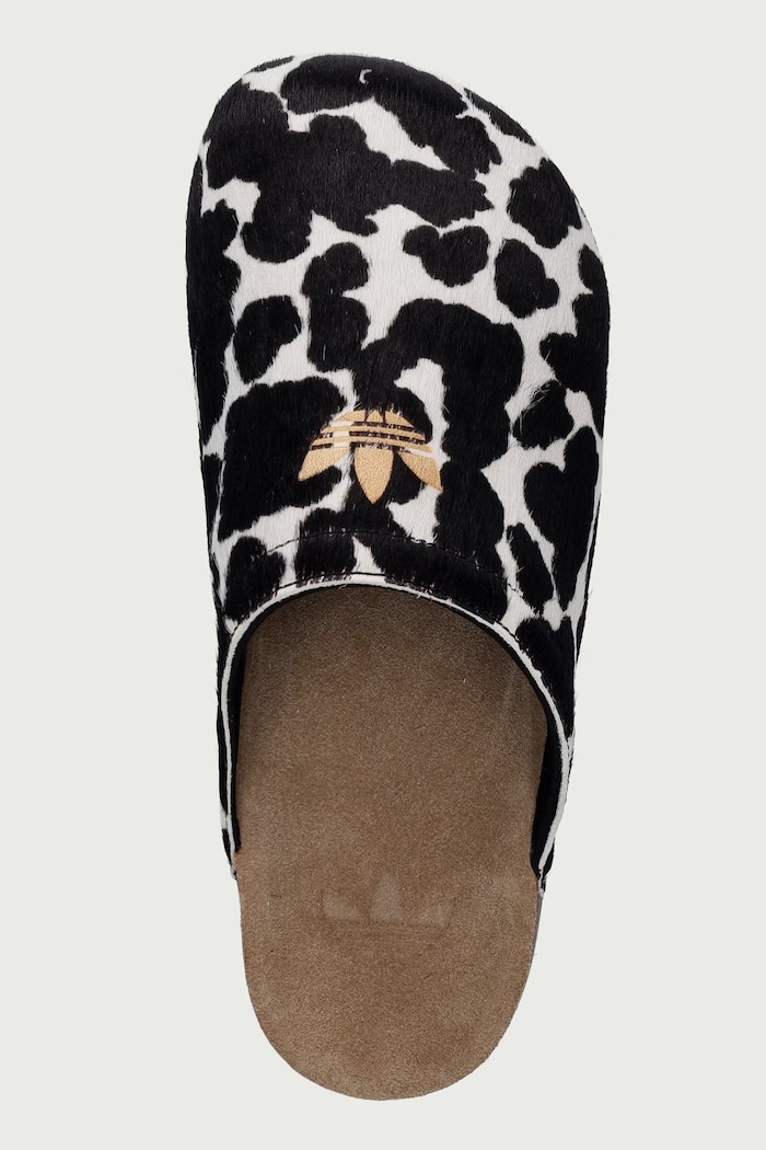 Klapki mules damskie skórzane Adimule adidas Originals KI0407 czarny