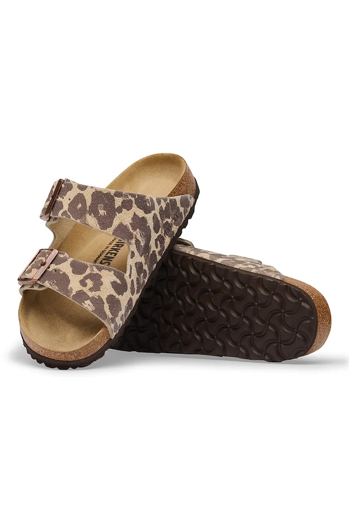 Birkenstock Arizona Suede Leather Leopard чехли дамски от велур бежов 1033330