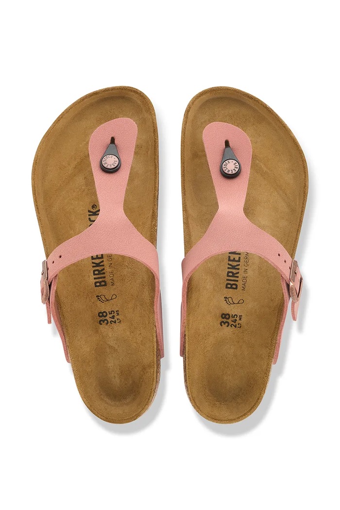 Obuwie Birkenstock japonki damskie Gizeh Birkibuc 1033151 różowy