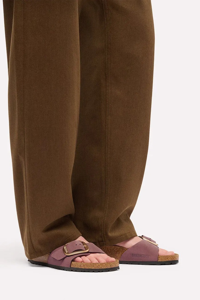 Birkenstock natikače za žene od nubuka Madrid Big Buckle Nubuck Leather 1033145