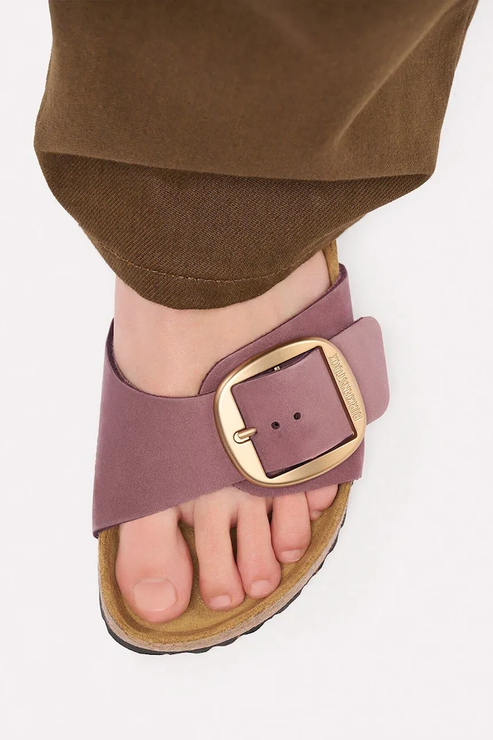 Birkenstock natikače za žene od nubuka Madrid Big Buckle Nubuck Leather 1033145