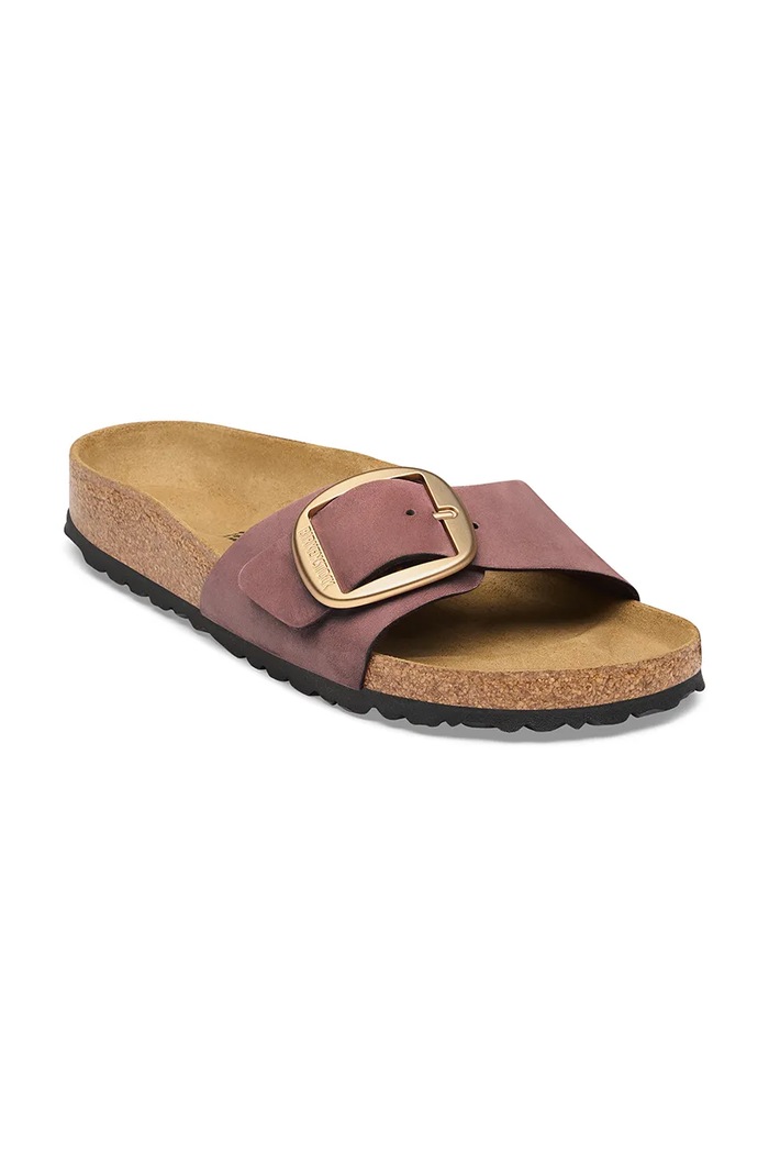 Birkenstock σαγιονάρες Γυναικεία nubuck Madrid Big Buckle Nubuck Leather 1033145 ροζ AW26