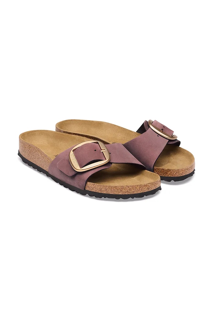 Obuća Birkenstock natikače za žene od nubuka Madrid Big Buckle Nubuck Leather 1033145 roza