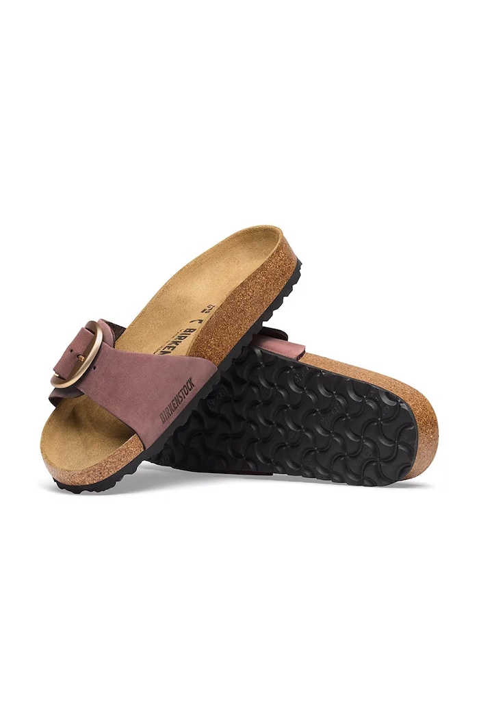 Birkenstock natikače za žene od nubuka Madrid Big Buckle Nubuck Leather roza 1033145