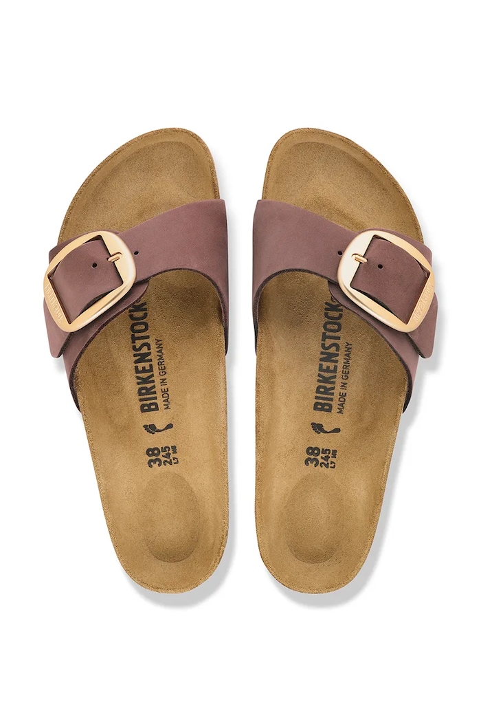 Παπούτσια Birkenstock σαγιονάρες Γυναικεία nubuck Madrid Big Buckle Nubuck Leather 1033145 ροζ