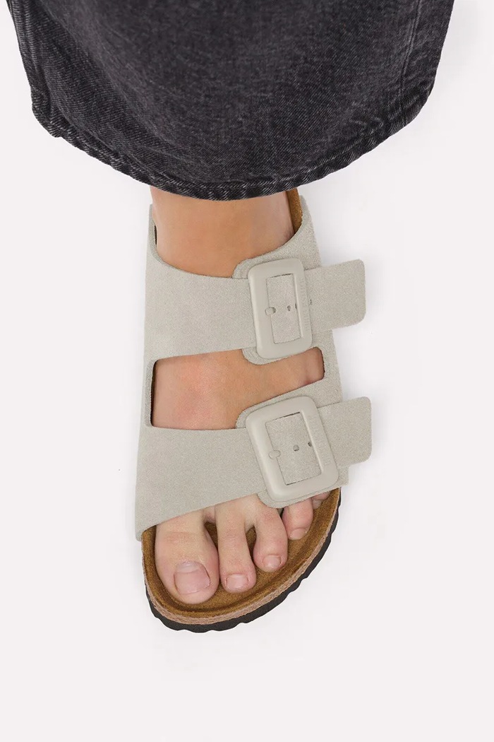 Birkenstock Arizona Suede Cushion Buckle pantofle dámské semišové 1033088