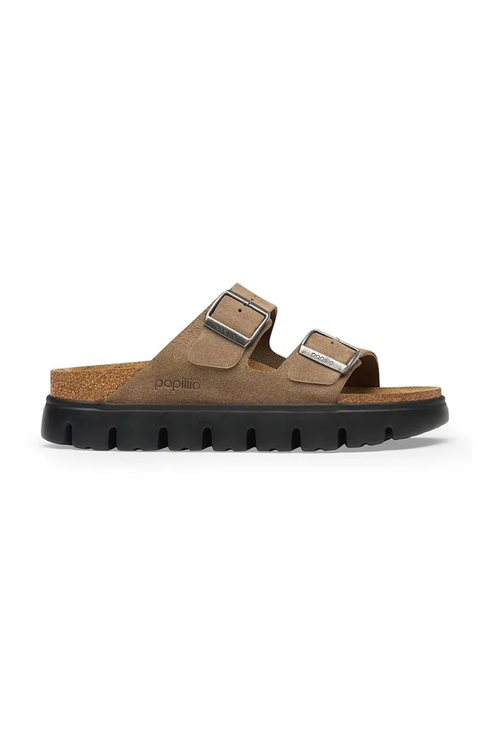 Birkenstock šľapky dámske semišové Arizona Chunky Suede Leather béžová 1033080