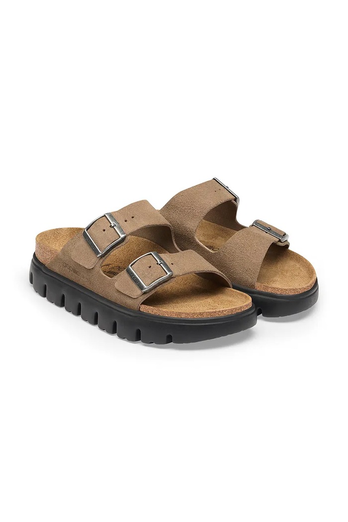 Obuv Birkenstock šľapky dámske semišové Arizona Chunky Suede Leather 1033080 béžová