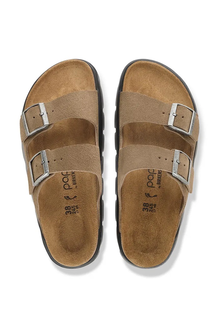 Birkenstock šľapky dámske semišové Arizona Chunky Suede Leather 1033080 béžová