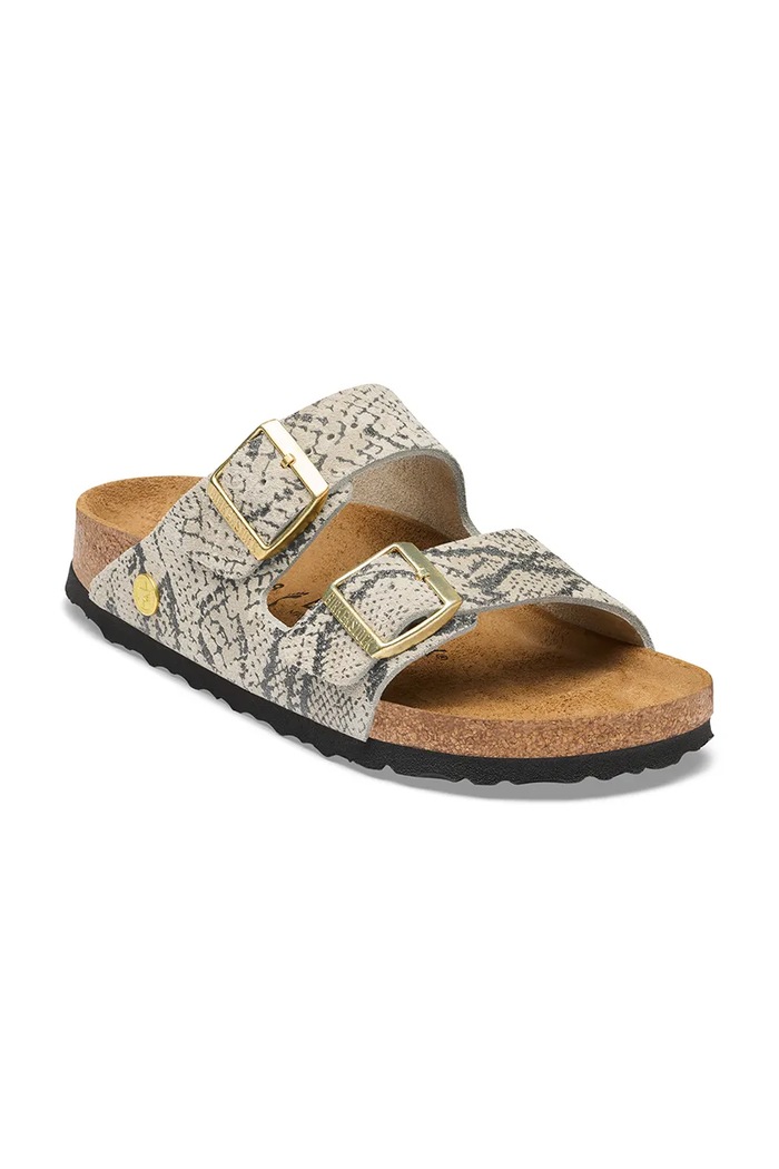 Birkenstock σαγιονάρες Γυναικεία σουέτ Arizona Suede Leather Snake 1033065 μπεζ AW26